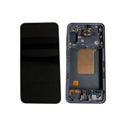 Přední kryt Samsung A556 Galaxy A55 5G Black / černý + LCD + dotyková deska, Originál