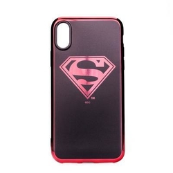Pouzdro Apple iPhone XS Max Superman Luxury Chrome vzor 004
