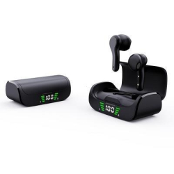 Bluetooth headset QUOA K28, TWS s nabíjecím pouzdrem barva černá
