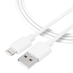Datový kabel datový a nabíjecí Tactical Smooth Thread USB-A na Lightning 2m White