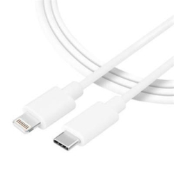 Datový kabel datový a nabíjecí Tactical Smooth Thread USB-C na Lightning 1m White