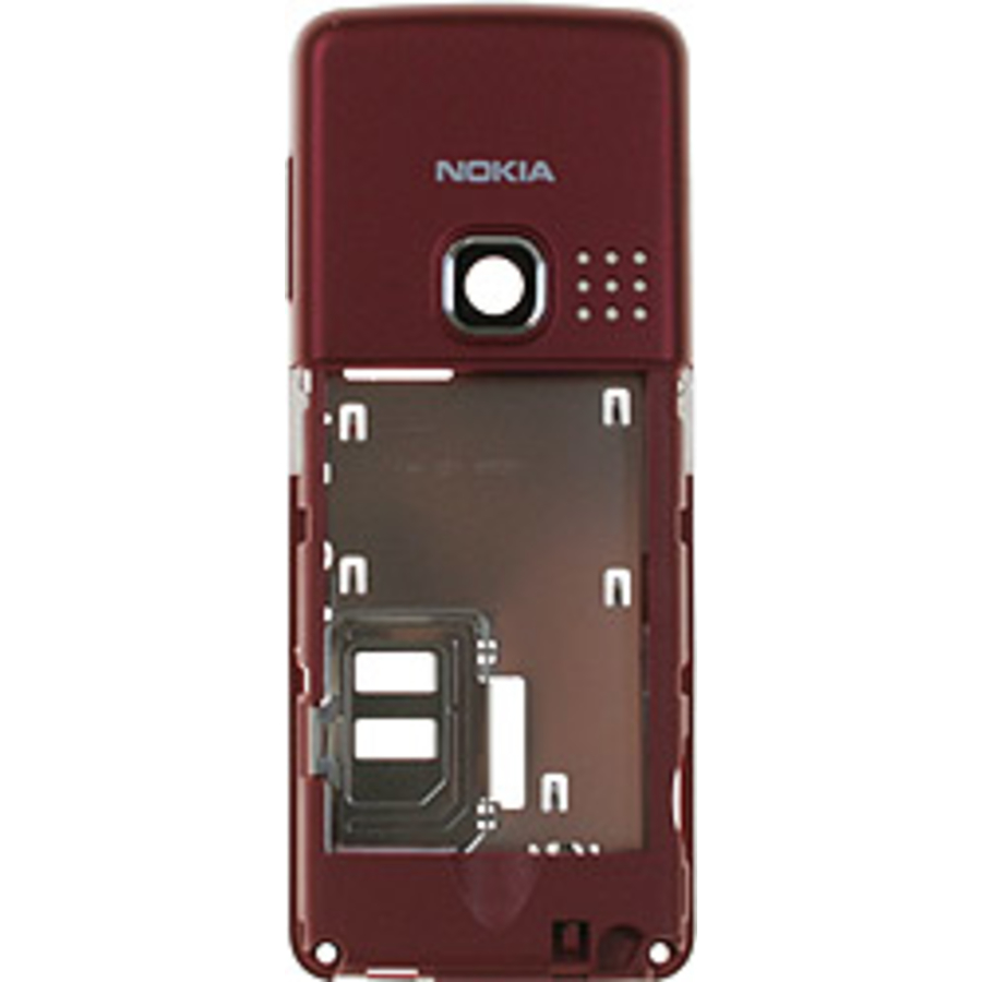 Střední kryt Nokia 6300 Red / červený, Originál