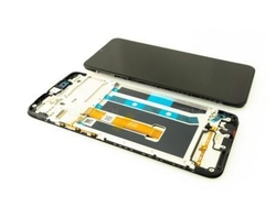 Přední kryt Oppo A15, A15s Black / černý + LCD + dotyková deska, Originál